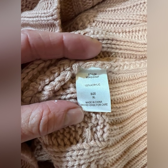 FALLS CREEK Sweet Pink chunky cable knit sweater size‎ XL. - Picture 10 of 13